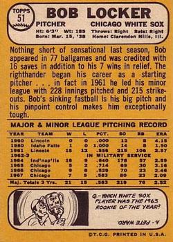 Bob Locker  baseball card collectible - Main Image 2