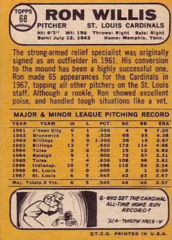 Ron Willis  baseball card collectible - Main Image 2