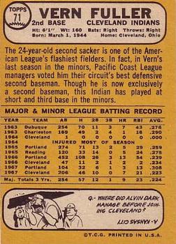 Vern Fuller  baseball card collectible - Main Image 2