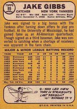 Jake Gibbs  baseball card collectible - Main Image 2