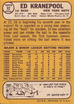 Ed Kranepool  baseball card collectible - Main Image 2
