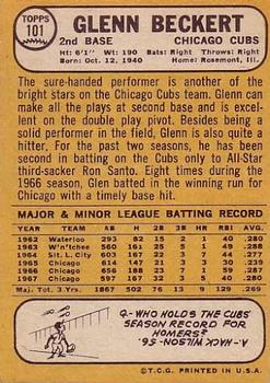 Glenn Beckert  baseball card collectible - Main Image 2