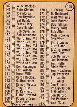 2nd Series Checklist 110-196  baseball card collectible - Main Image 2