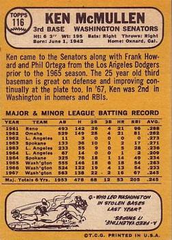 Ken McMullen  baseball card collectible - Main Image 2