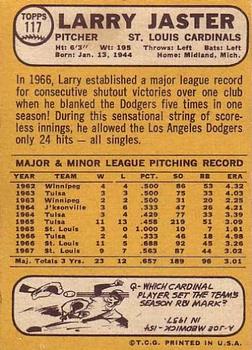 Larry Jaster  baseball card collectible - Main Image 2