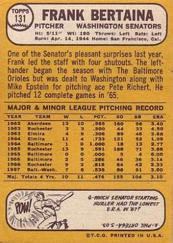 Frank Bertaina  baseball card collectible - Main Image 2
