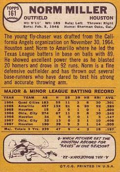 Norm Miller  baseball card collectible - Main Image 2