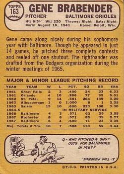 Gene Brabender  baseball card collectible - Main Image 2