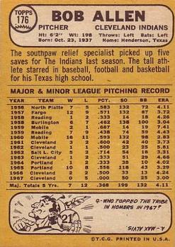 Bob Allen  baseball card collectible - Main Image 2