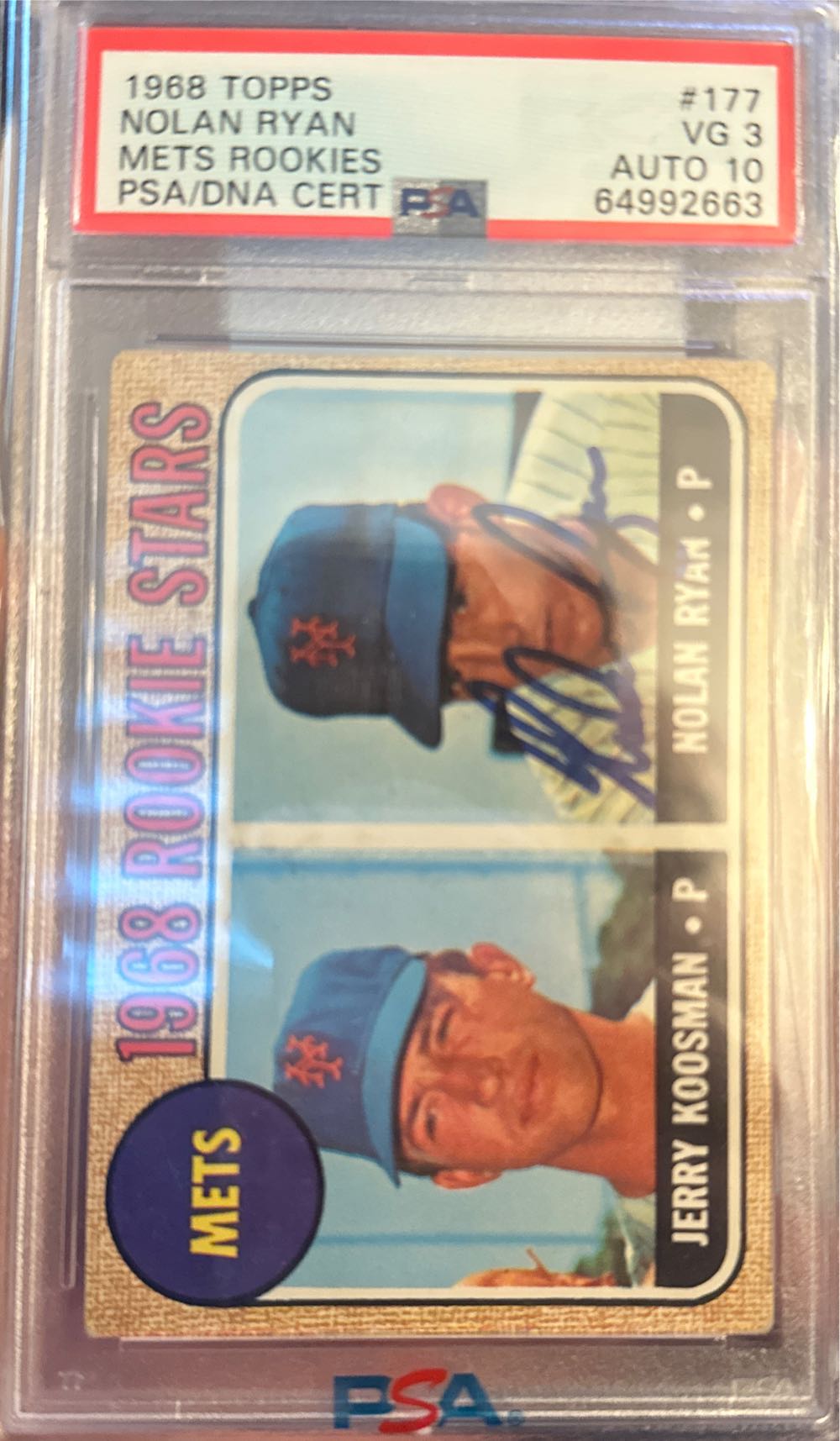 Mets 1968 Rookie Stars (Jerry Koosman / Nolan Ryan)  baseball card collectible - Main Image 3