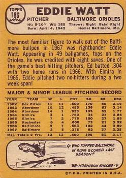 Eddie Watt  baseball card collectible - Main Image 2