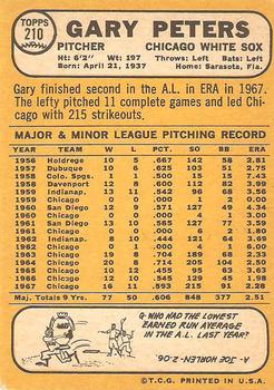 Gary Peters  baseball card collectible - Main Image 2