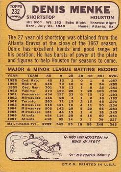 Denis Menke  baseball card collectible - Main Image 2