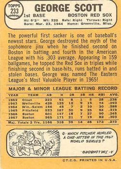 George Scott  baseball card collectible - Main Image 2