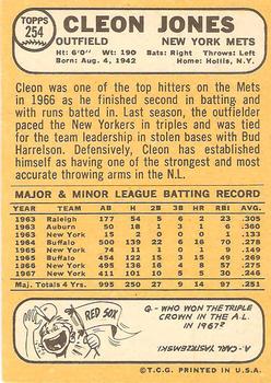 Cleon Jones  baseball card collectible - Main Image 2