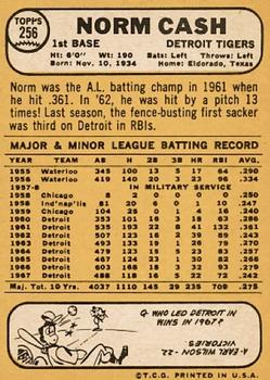 Norm Cash  baseball card collectible - Main Image 2