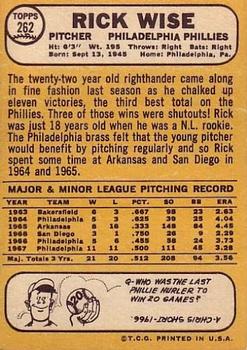 Rick Wise  baseball card collectible - Main Image 2