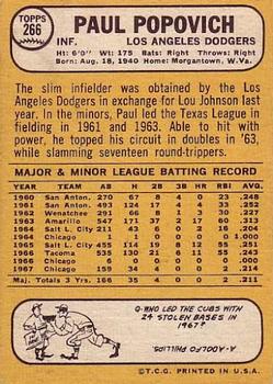 Paul Popovich  baseball card collectible - Main Image 2