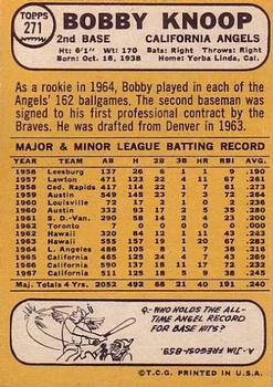 Bobby Knoop  baseball card collectible - Main Image 2