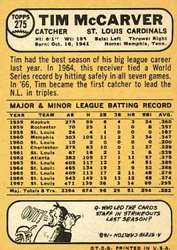Tim McCarver  baseball card collectible - Main Image 2