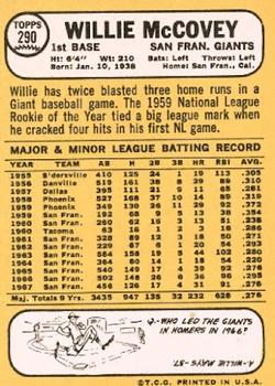 Willie McCovey  baseball card collectible - Main Image 2