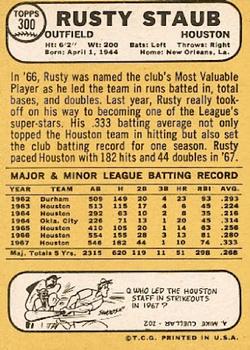 Rusty Staub  baseball card collectible - Main Image 2