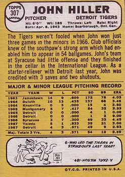 John Hiller  baseball card collectible - Main Image 2