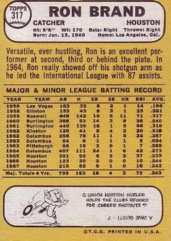Ron Brand  baseball card collectible - Main Image 2