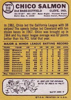 Chico Salmon  baseball card collectible - Main Image 2