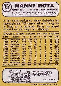 Manny Mota  baseball card collectible - Main Image 2