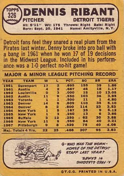 Denny Ribant  baseball card collectible - Main Image 2