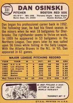 Dan Osinski  baseball card collectible - Main Image 2