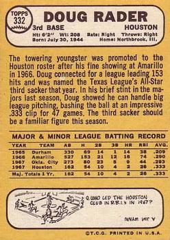 Doug Rader  baseball card collectible - Main Image 2