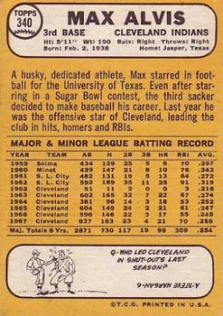 Max Alvis  baseball card collectible - Main Image 2