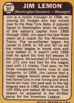 Jim Lemon  baseball card collectible - Main Image 2