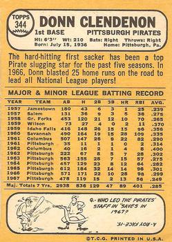 Donn Clendenon  baseball card collectible - Main Image 2