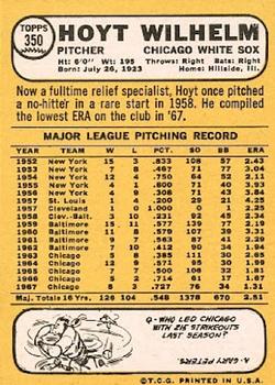 Hoyt Wilhelm  baseball card collectible - Main Image 2