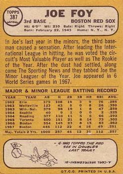 Joe Foy  baseball card collectible - Main Image 2