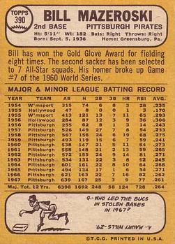 Bill Mazeroski  baseball card collectible - Main Image 2