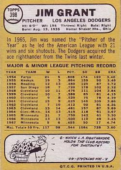 Jim Grant  baseball card collectible - Main Image 2