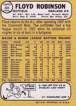 Floyd Robinson  baseball card collectible - Main Image 2