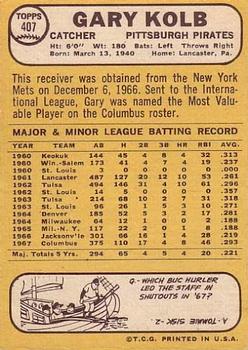 Gary Kolb  baseball card collectible - Main Image 2