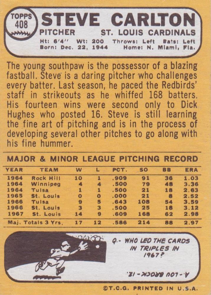 Steve Carlton  baseball card collectible - Main Image 2