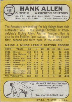 Hank Allen  baseball card collectible - Main Image 2