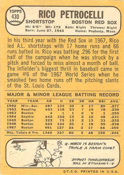 Rico Petrocelli  baseball card collectible - Main Image 2