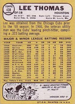 Lee Thomas  baseball card collectible - Main Image 2