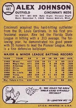 Alex Johnson  baseball card collectible - Main Image 2