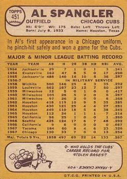Al Spangler  baseball card collectible - Main Image 2