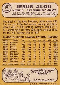 Jesus Alou  baseball card collectible - Main Image 2