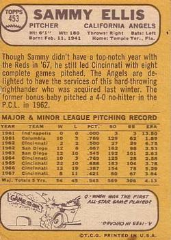 Sammy Ellis  baseball card collectible - Main Image 2